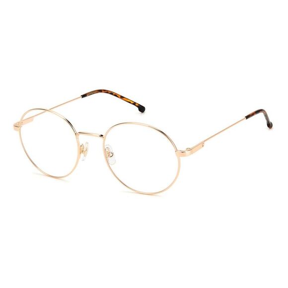 Carrera 2040S Gold Round Eyeglasses Unisex Gold Frames